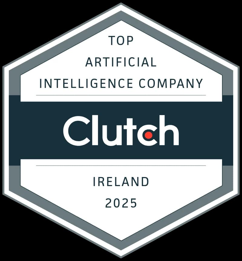 Top Clutch Artificial Intelligence Company - Ireland 2025 recognition badge
